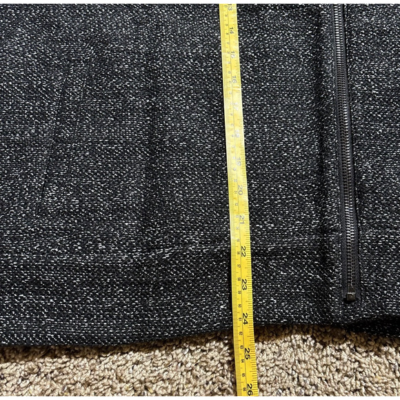 LOFT Tweed Biker Jacket Sz XL Gray Cotton Blend Lightweight Collared Pockets EUC - Picture 9 of 11